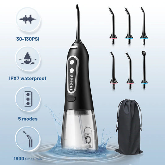 Dental Jet Flosser - 300ML Waterproof & Portable